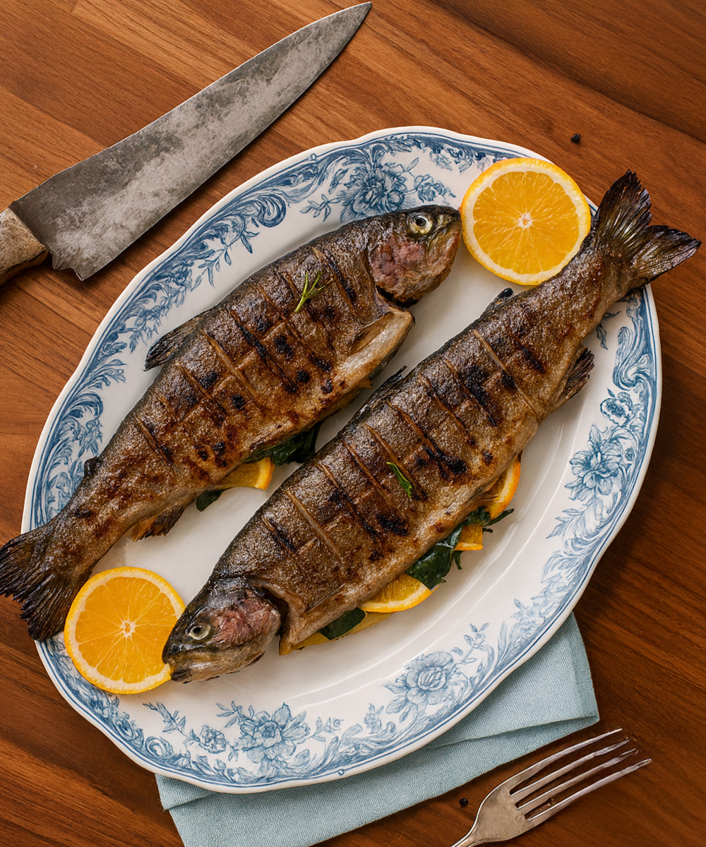 Truite entière à la pièce sous vide MURGAT 38 vidée 400 g FRANCE